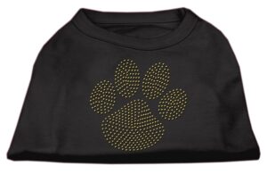 Gold Paw Rhinestud Shirt Black Xxxl(20)