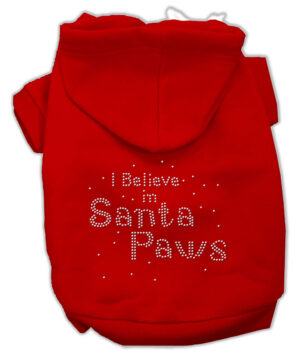 I Believe In Santa Paws Hoodie Red S (10)