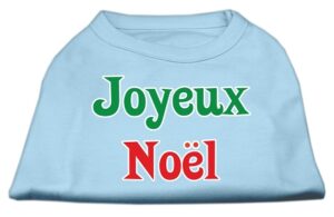 Joyeux Noel Screen Print Shirts Baby Blue Xl