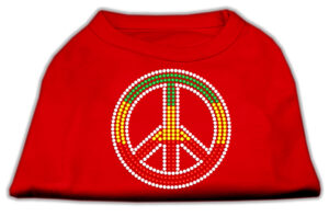 Rasta Peace Sign Shirts Red Xl