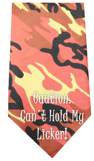 Cant Hold Licker Screen Print Bandana Orange Camo