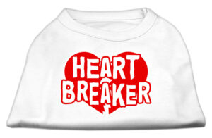 Heart Breaker Screen Print Shirt White Xxl