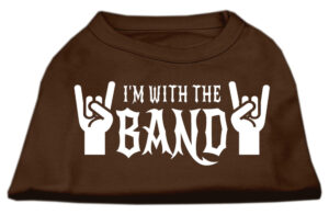With The Band Screen Print Shirt Brown Med (12)