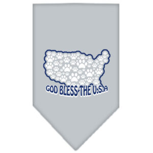 God Bless Usa Screen Print Bandana Grey Large