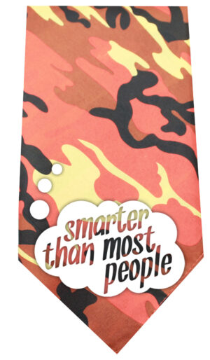 Smarter Than Most People Screen Print Bandana Orange Camo