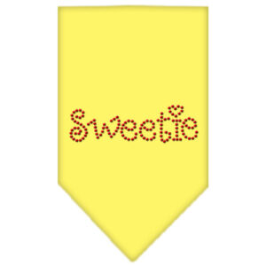 Sweetie Rhinestone Bandana Yellow Large