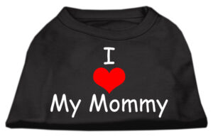 I Love My Mommy Screen Print Shirts Black  Sm