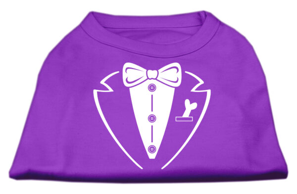 Tuxedo Screen Print Shirt Purple Xxl