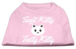 Softy Kitty, Tasty Kitty Screen Print Dog Shirt Light Pink Xl (16)