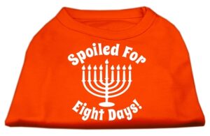 Spoiled For 8 Days Screenprint Dog Shirt Orange Med (12)
