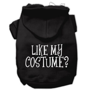 Like My Costume? Screen Print Pet Hoodies Black Size Xl (16)