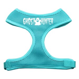 Ghost Hunter Design Soft Mesh Pet Harness Aqua Small