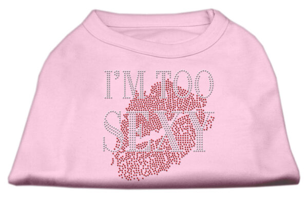 I'm Too Sexy Rhinestone Shirts Light Pink Xxxl