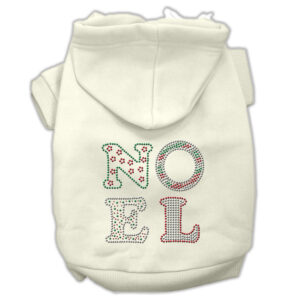 Noel Rhinestone Hoodies Cream Xxxl(20)