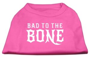 Bad To The Bone Dog Shirt Bright Pink Xs (8)