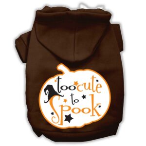 Too Cute To Spook Screenprint Hoodie Brown L (14)