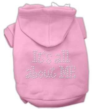 It's All About Me Rhinestone Hoodies Pink Xxxl(20)