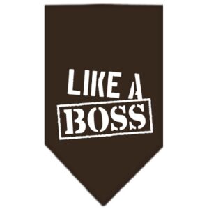 Like A Boss Screen Print Bandana Cocoa Large
