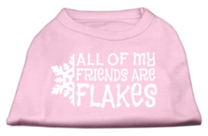 All My Friends Are Flakes Screen Print Shirt Light Pink Xxl