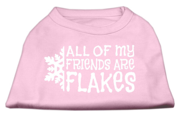 All My Friends Are Flakes Screen Print Shirt Light Pink Xxl