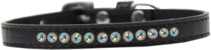 Ab Crystal Size 10 Black Puppy Collar