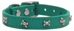Bone Leather Dog Collar Jade 26