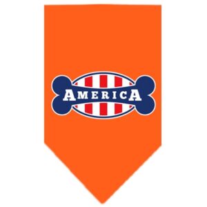 Bonely In America Screen Print Bandana Orange Large