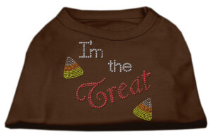 I'm The Treat Rhinestone Dog Shirt Brown Lg (14)
