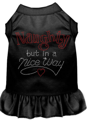 Rhinestone Naughty But In A Nice Way Dress Black Xxxl