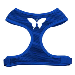 Butterfly Design Soft Mesh Pet Harness Blue Small