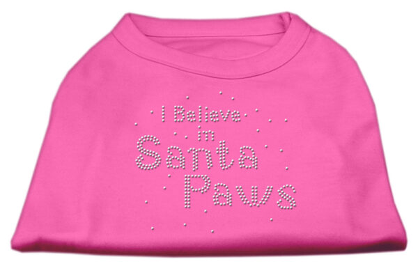 I Believe In Santa Paws Shirt Bright Pink S