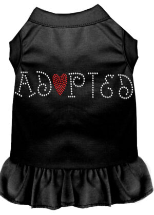 Adopted Rhinestone Dress Black Xs