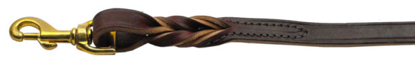 Twist Leather Dog Leash Burgundy 6 Ft Long, 3/8'' Wide