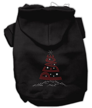 Peace Tree Rhinestone Hoodies Black Xs (8)