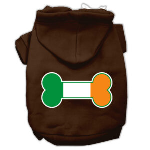 Bone Flag Ireland Screen Print Pet Hoodies Brown Size Xl (16)