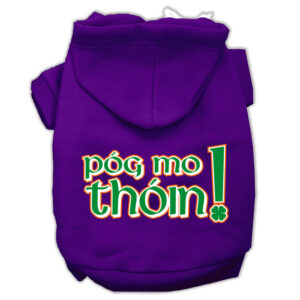 Pog Mo Thoin Screen Print Pet Hoodies Purple Size Xxl (18)