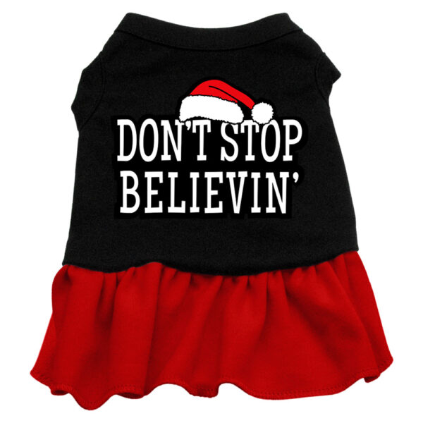 Don't Stop Believin' Screen Print Dress Black With Red Xl (16)