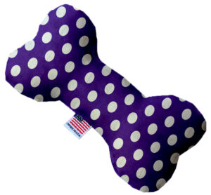 Royal Purple Swiss Dots 6 Inch Bone Dog Toy