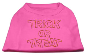 Trick Or Treat Rhinestone Shirts Bright Pink L
