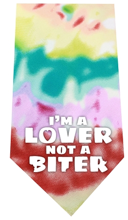 Lover Not A Biter Screen Print Bandana Tie Dye