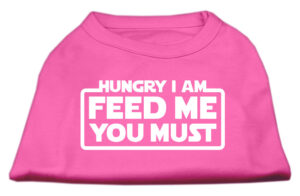 Hungry I Am Screen Print Shirt Bright Pink Lg (14)