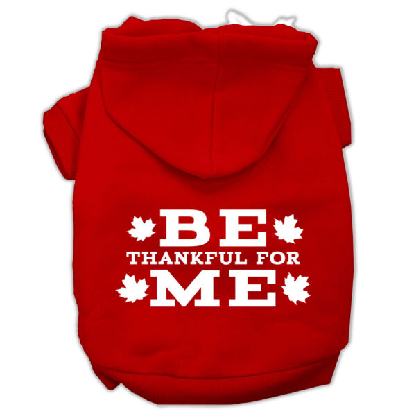 Be Thankful For Me Screen Print Pet Hoodies Red Size Xl (16)