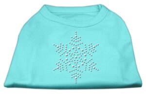 Snowflake Rhinestone Shirt  Aqua L