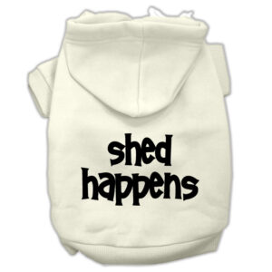 Shed Happens Screen Print Pet Hoodies Cream Size Xxl (18)