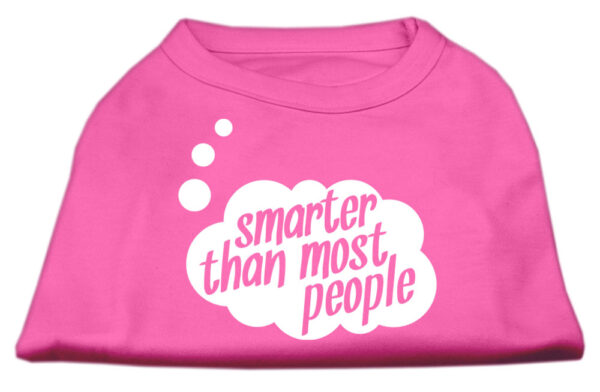 Smarter Then Most People Screen Printed Dog Shirt   Bright Pink Sm