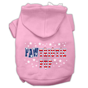 Pawtriotic Pup Screen Print Pet Hoodies Light Pink Xxl (18)
