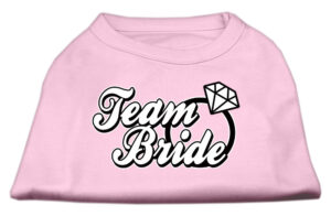 Team Bride Screen Print Shirt Light Pink Xxxl