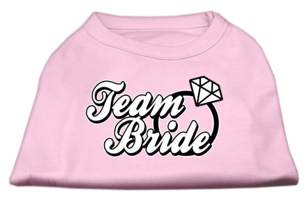 Team Bride Screen Print Shirt Light Pink Xxxl