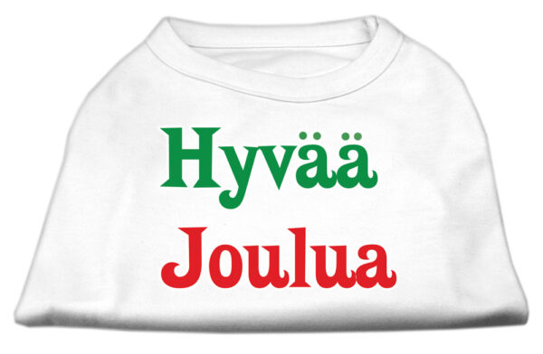 Hyvaa Joulua Screen Print Shirt White M