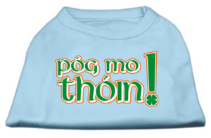 Pog Mo Thoin Screen Print Shirt Baby Blue Xs